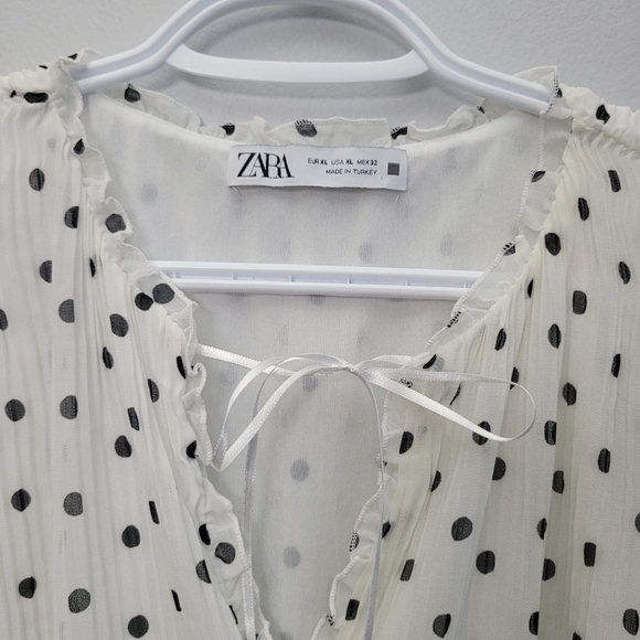 Zara Black and White Polka Dot Dress - Picture 6 of 10